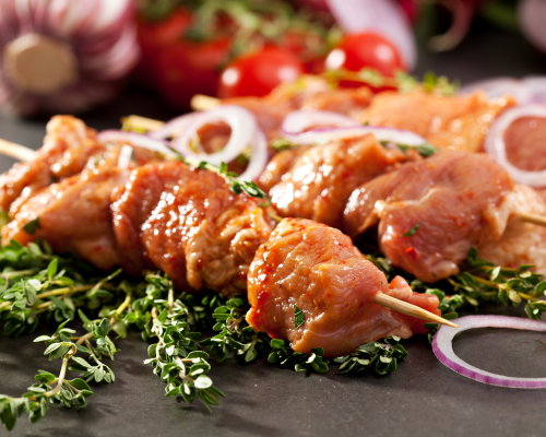 Brochette marinée